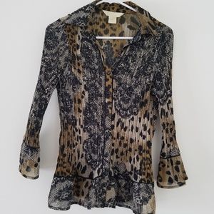 Women's Button Up Blouse, Size Medium, Like New